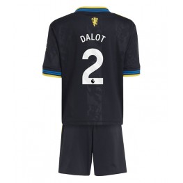 Manchester United Diogo Dalot #2 Derde tenue Kids 2025-26 Korte Mouw (+ Korte broeken)